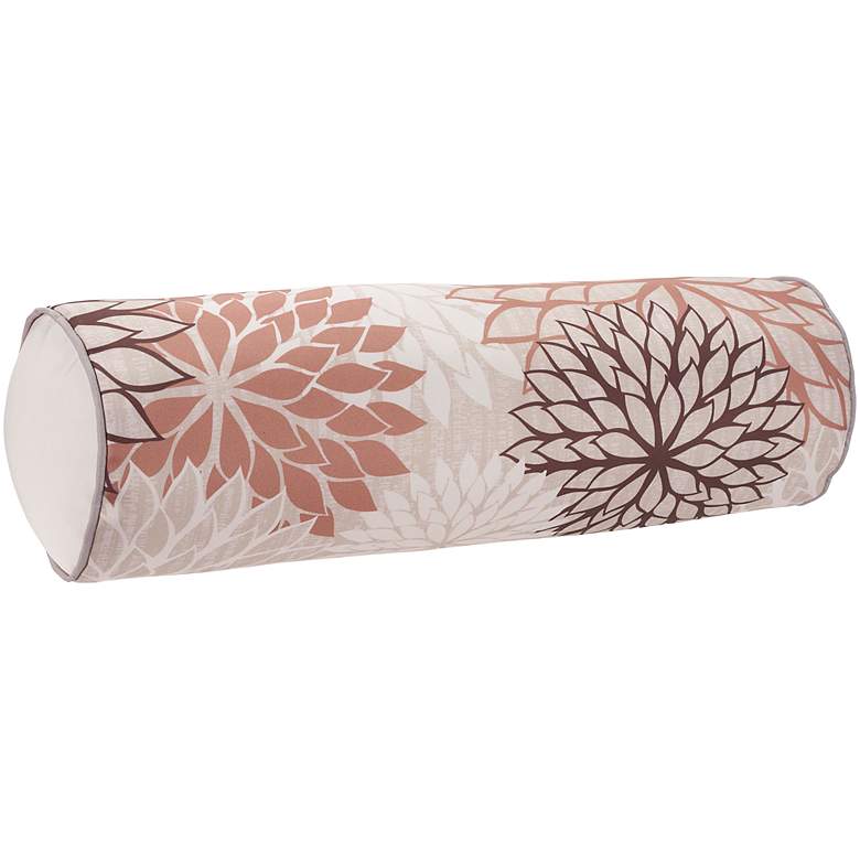 Image 4 Aloha Beige Brown 20" x 6" Indoor/Outdoor Bolster Pillow more views