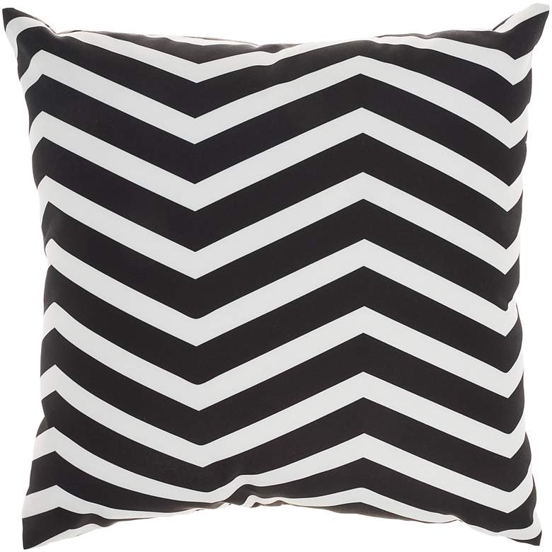 Image 4 Aloha Black White 20 inch Square Indoor/Outdoor Throw Pillow more views