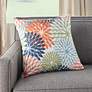 Aloha Multi-Color 20" Square Indoor/Outdoor Throw Pillow