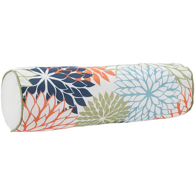 Image 4 Aloha Multi-Color 20" x 6" Indoor/Outdoor Bolster Pillow more views