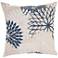 Aloha Navy Ivory 20" Square Indoor/Outdoor Throw Pillow