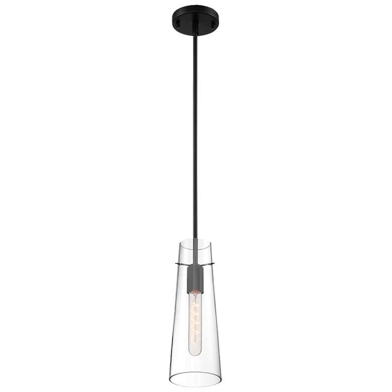 Image 1 Alondra; 1 Light; Mini Pendant Fixture; Black Finish with Clear Glass