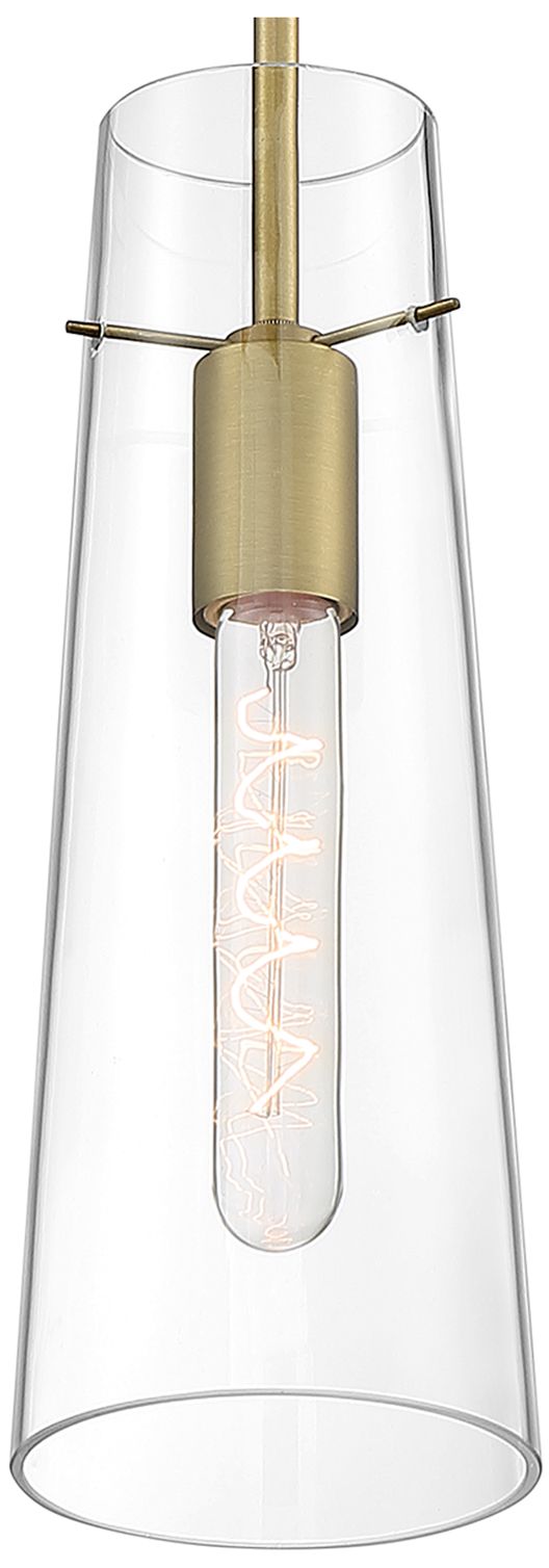 Image 2 Alondra; 1 Light; Mini Pendant; Vintage Brass Finish w/ Clear Glass more views