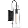 1_Alondra 17 1/2" High Black and Clear Glass Wall Sconce