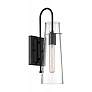 2_Alondra 17 1/2" High Black and Clear Glass Wall Sconce more views