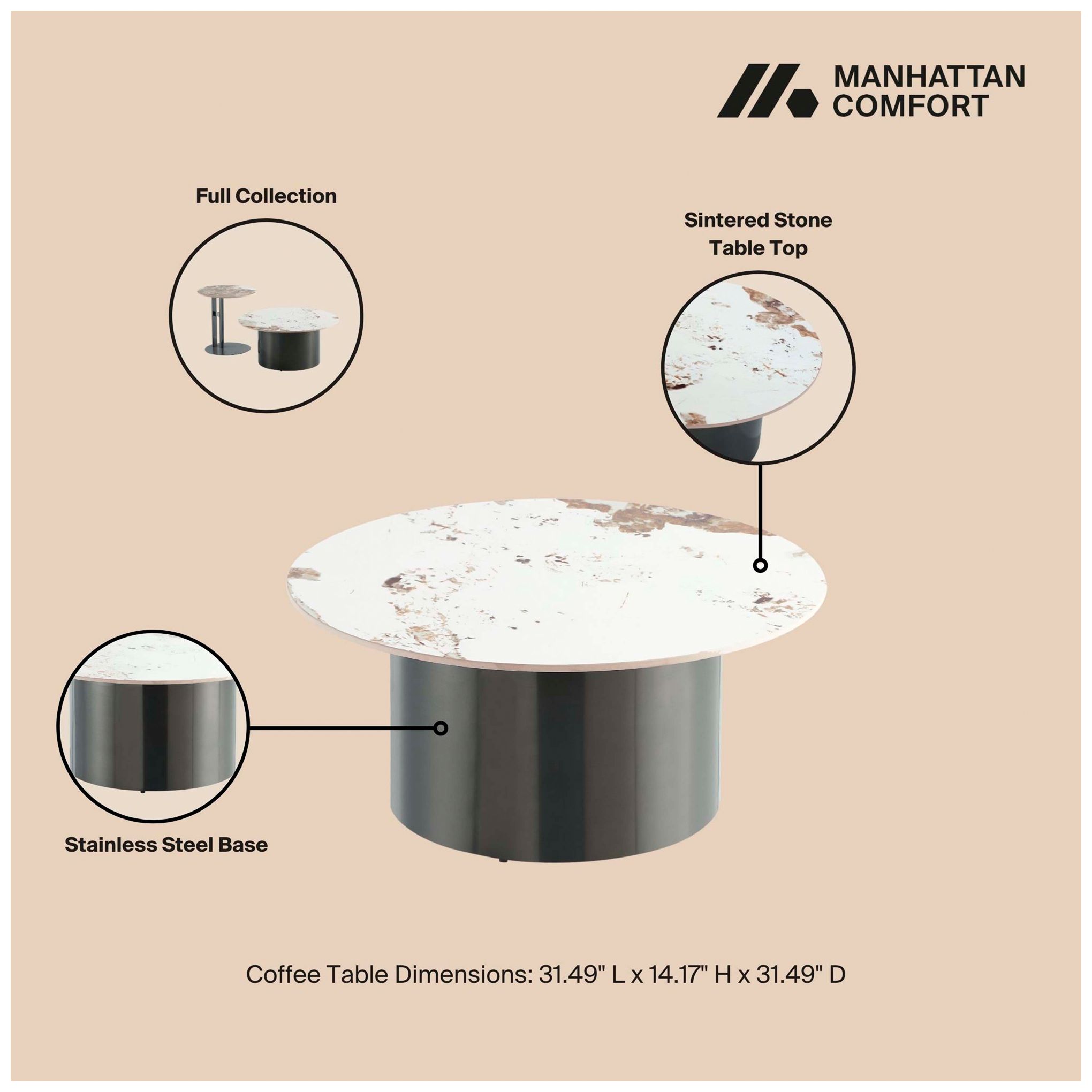 Image 4 Alondra Modern Coffee Table in Black more views