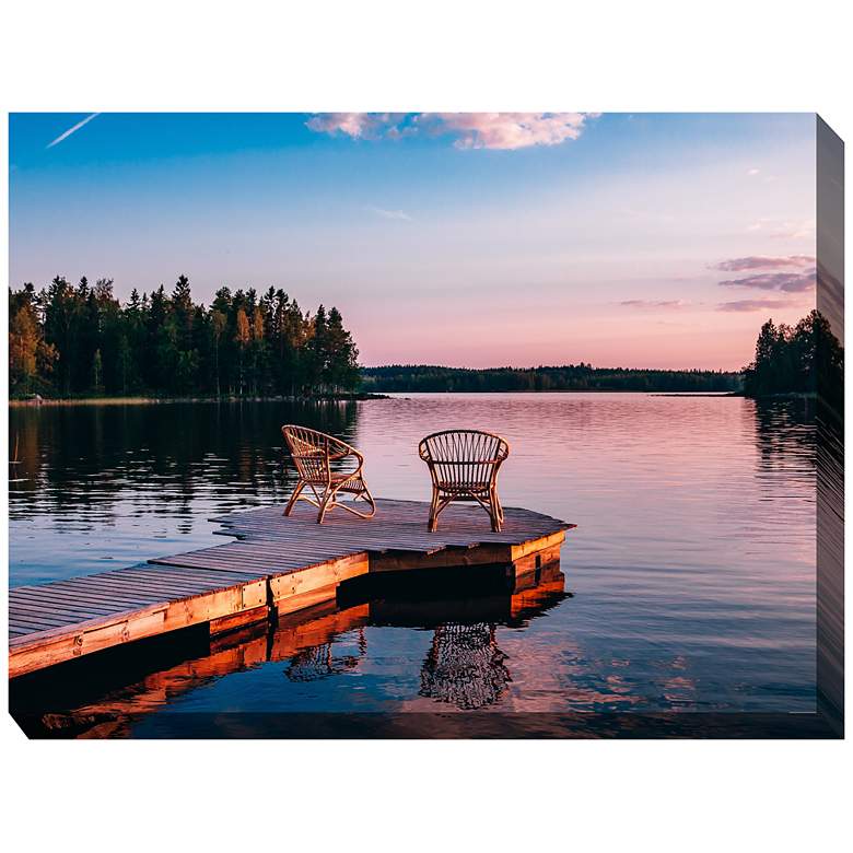 Image 1 Alone Together 40" Wide All-Weather Outdoor Canvas Wall Art