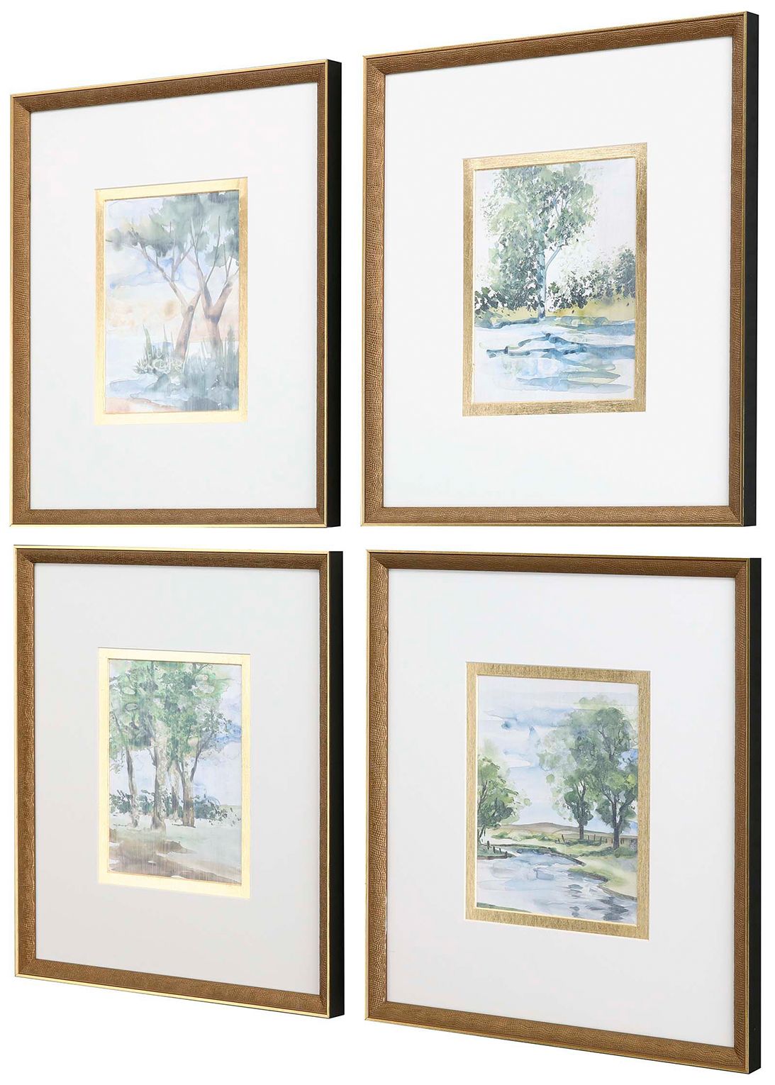 Image 2 Along the Way I 17"W x 19"H Framed Art Set of 4 more views
