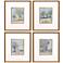 Along the Way II 17"W x 19"H Framed Art Set of 4