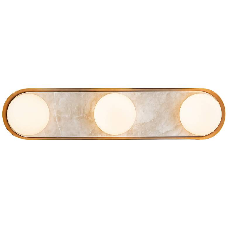 Image 1 Alonso 23 1/4" Wide Vintage Brass LED Vanity Bath Light