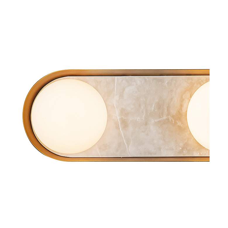 Image 2 Alonso 23 1/4" Wide Vintage Brass LED Vanity Bath Light more views