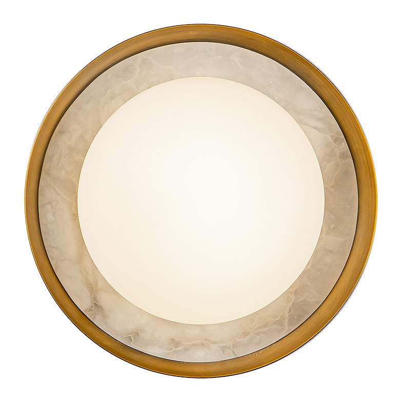 Image 1 Alonso 8 1/2" High Vintage Brass ADA LED Wall Sconce