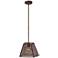 Alonso 9 1/2" Wide Dust Bronze Metal Lattice Mini Pendant