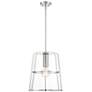 Alonzo 14 in. 1-Light Polished Nickel Transitional Pendant Light