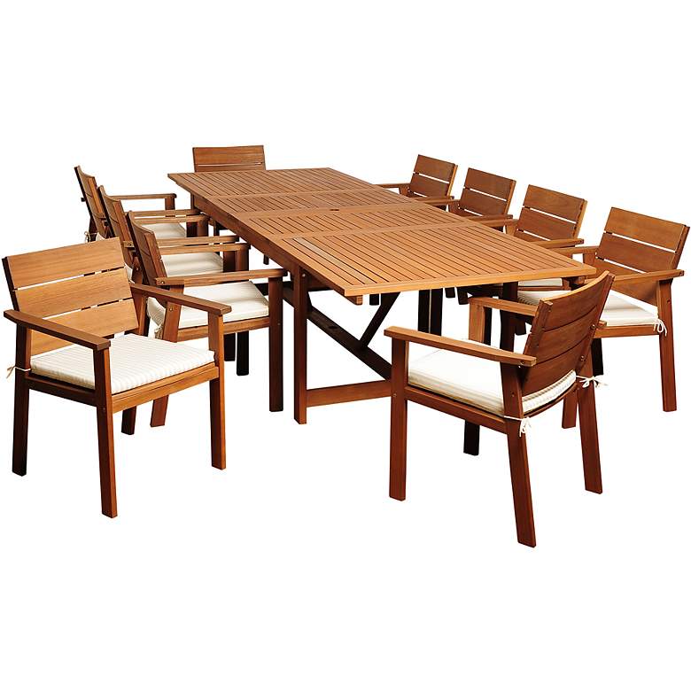 Image 1 Alonzo Eucalyptus 11-Piece Extendable Patio Dining Set