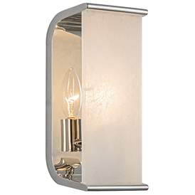 Image1 of Alora Abbott E12 10-in Polished Nickel/Alabaster Wall Vanity