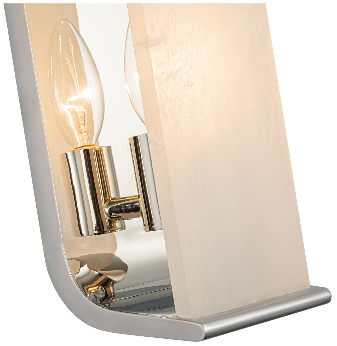 Image 3 Alora Abbott E12 10-in Polished Nickel/Alabaster Wall Vanity more views