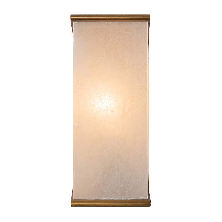 Image 2 Alora Abbott E12 10-in Vintage Brass/Alabaster Wall Vanity more views