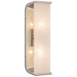 Alora Abbott E12 15-in Polished Nickel/Alabaster Wall Vanity
