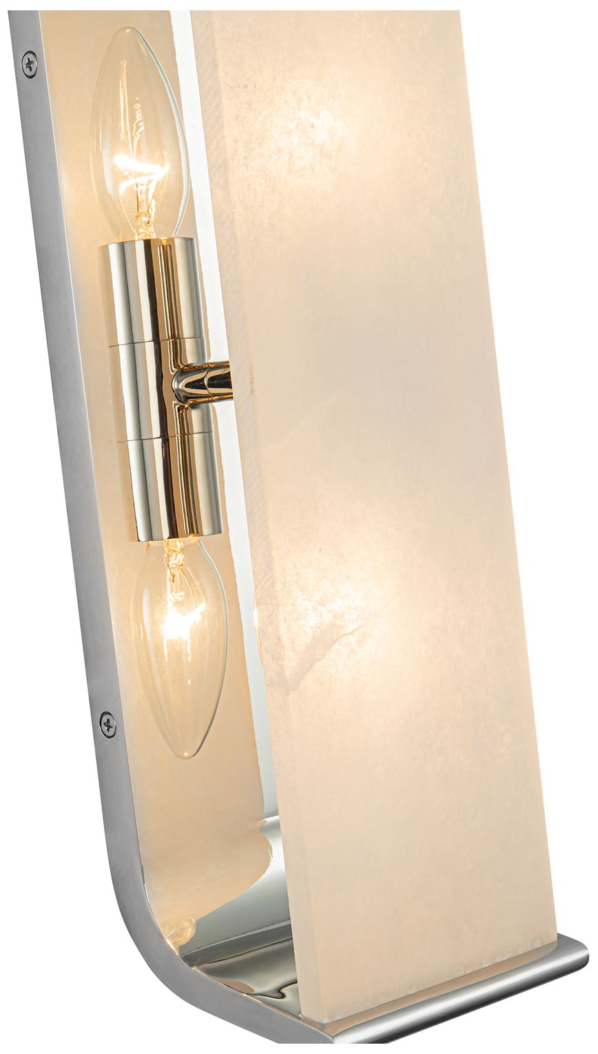 Image 3 Alora Abbott E12 15-in Polished Nickel/Alabaster Wall Vanity more views