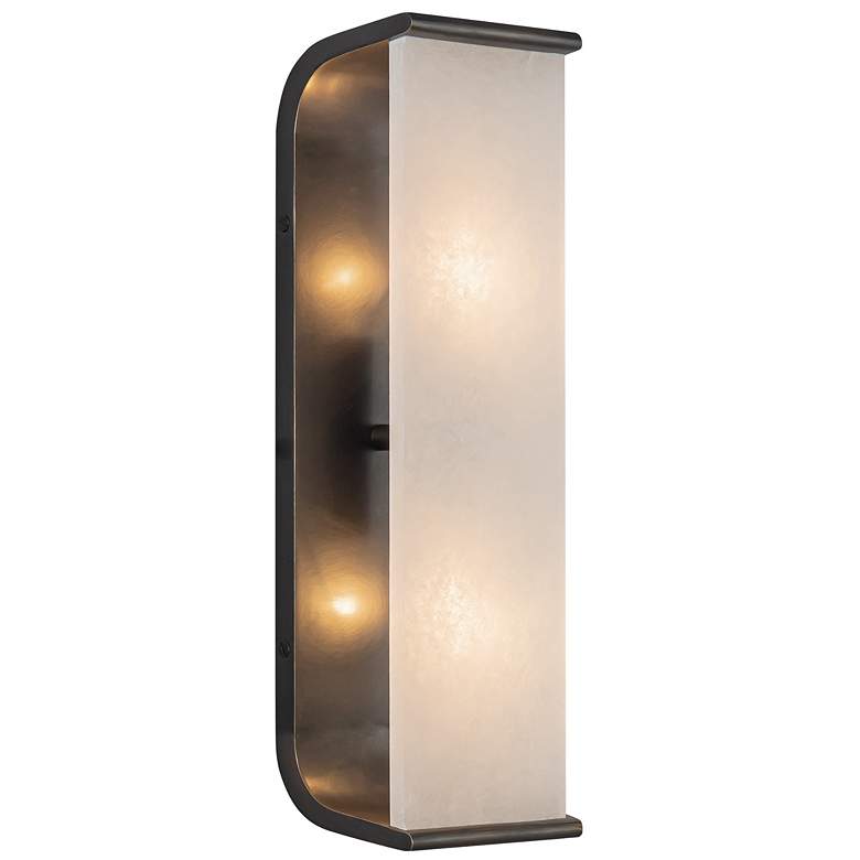 Image 1 Alora Abbott E12 15-in Urban Bronze/Alabaster Wall Vanity