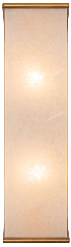 Image 2 Alora Abbott E12 15-in Vintage Brass/Alabaster Wall Vanity more views