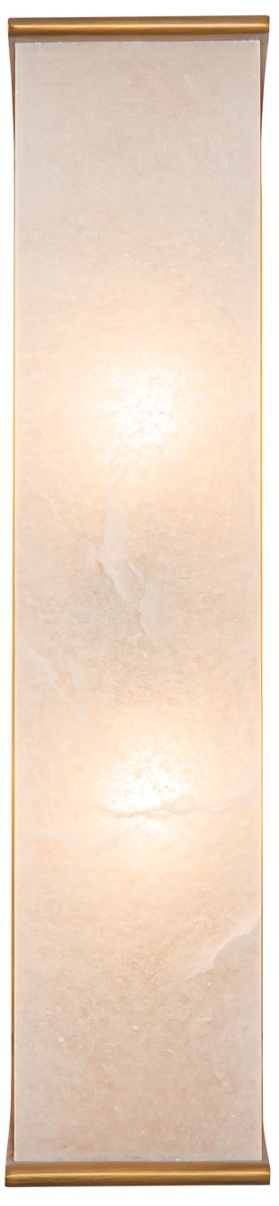 Image 2 Alora Abbott E12 19-in Vintage Brass/Alabaster Wall Vanity more views