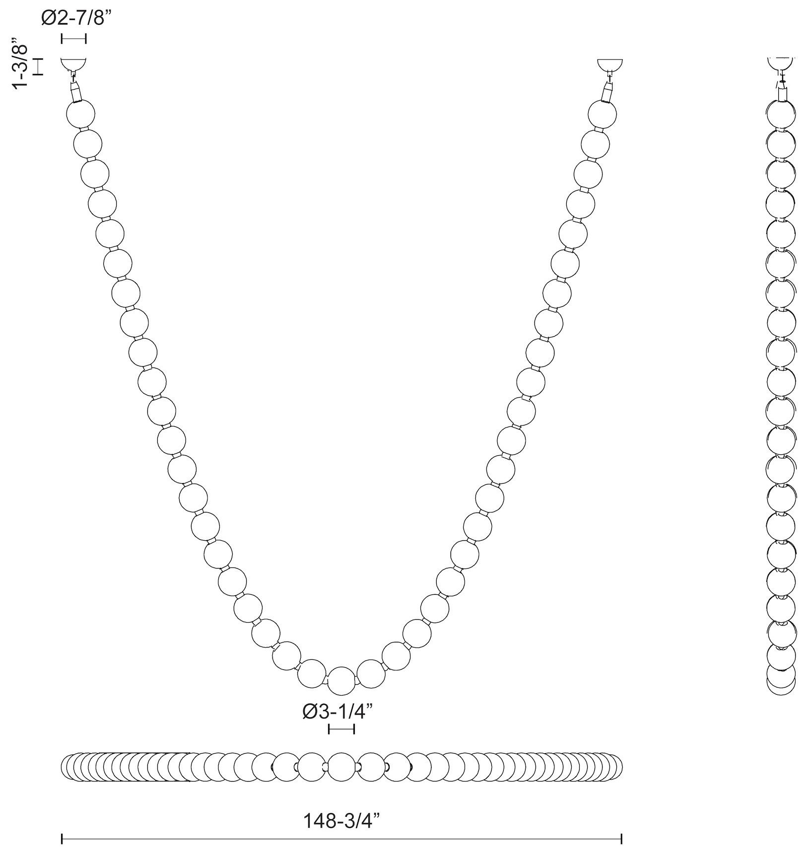 Image 2 Alora Akoya LED 12.5-ft Chrome Pendant more views