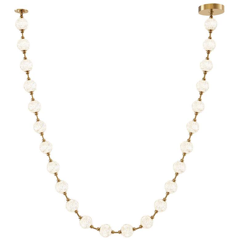 Image 1 Alora Akoya LED 24 Head Natural Brass Pendant