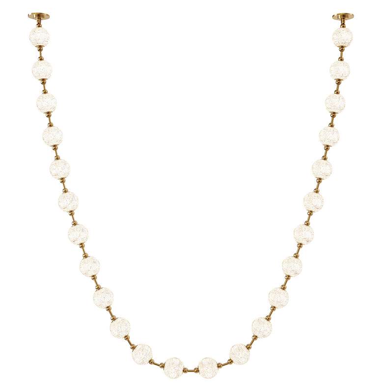 Image 1 Alora Akoya LED 24 Head Natural Brass Pendant