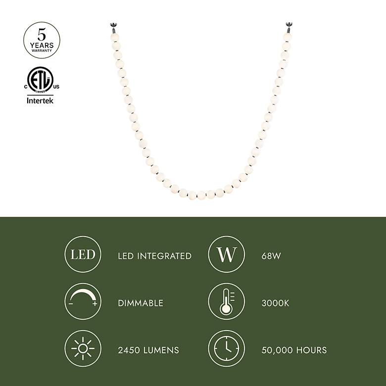 Image 4 Alora Akoya LED 43 Head Chrome Pendant more views