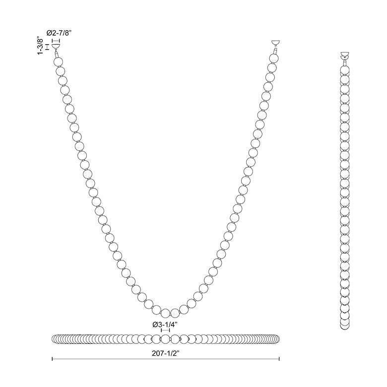 Image 4 Alora Akoya LED 60 Head Chrome Pendant more views