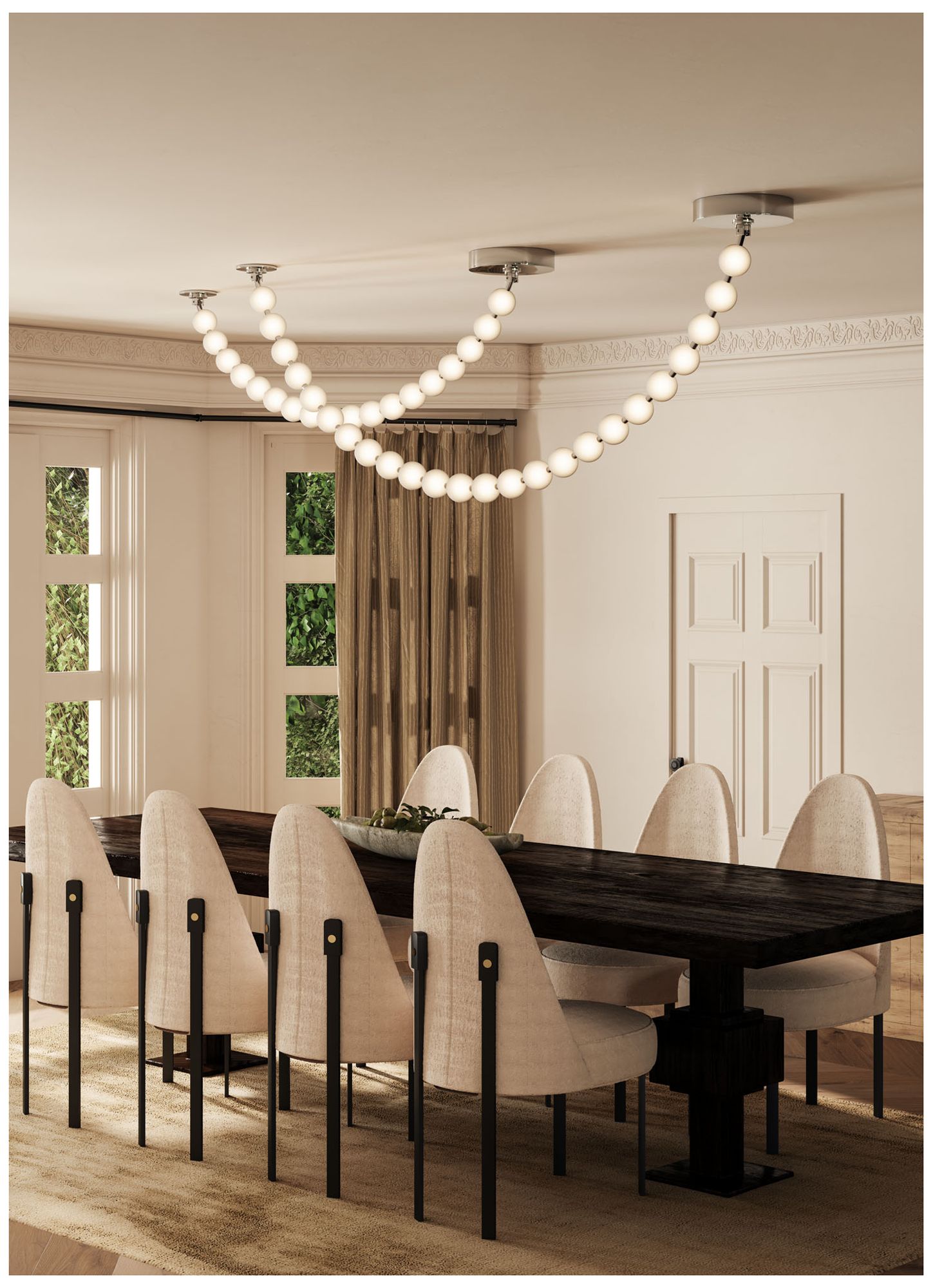 Image 2 Alora Akoya LED 7-ft Chrome Pendant more views