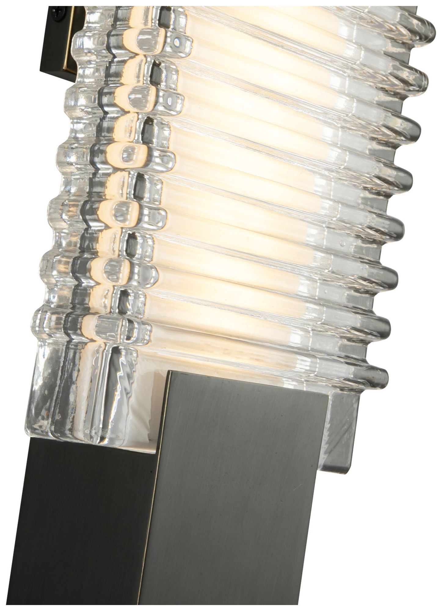 Image 3 Alora Alai LED 18-in Urban Bronze/Ribbed Glass Wall Vanity more views