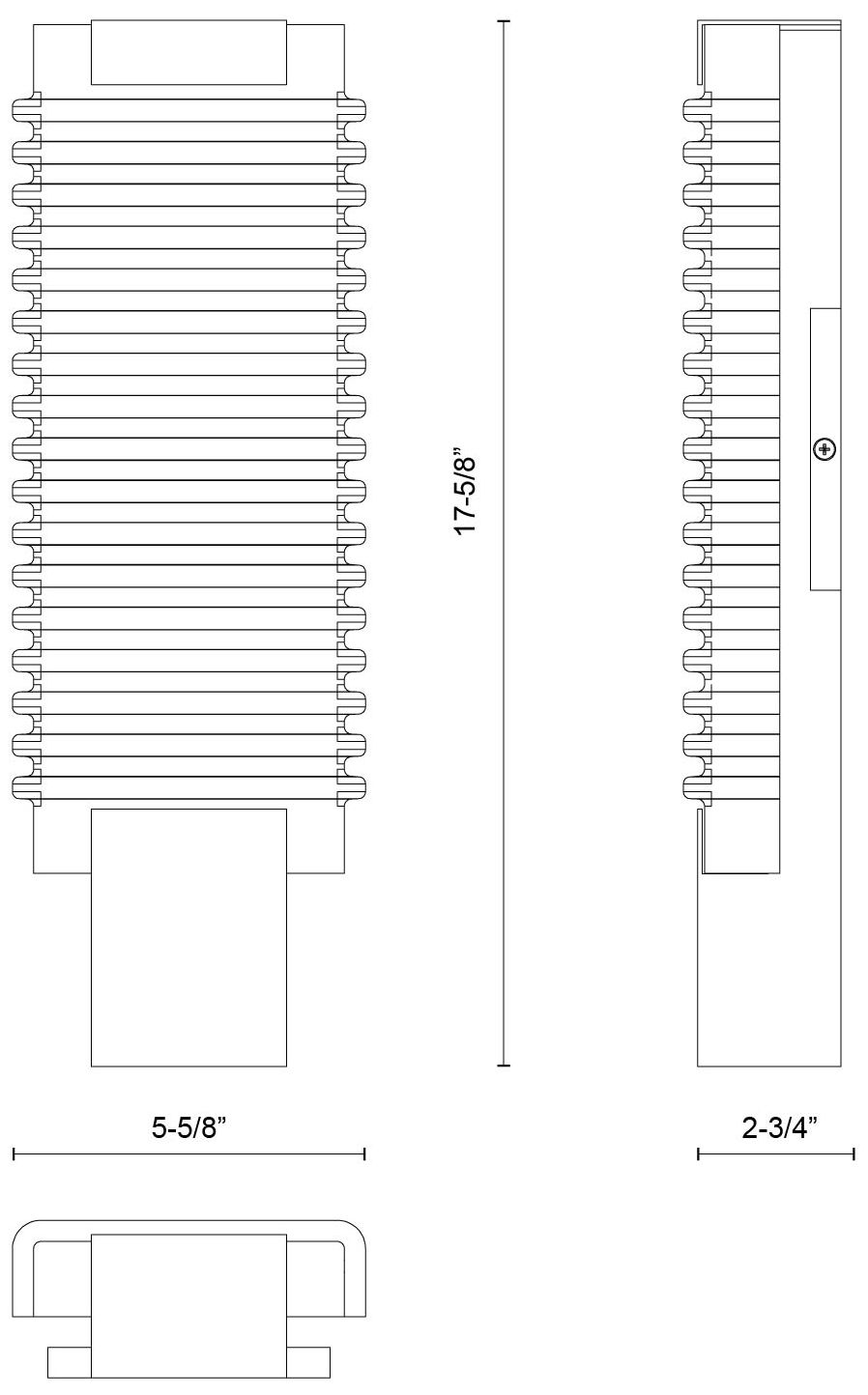 Image 4 Alora Alai LED 18-in Urban Bronze/Ribbed Glass Wall Vanity more views