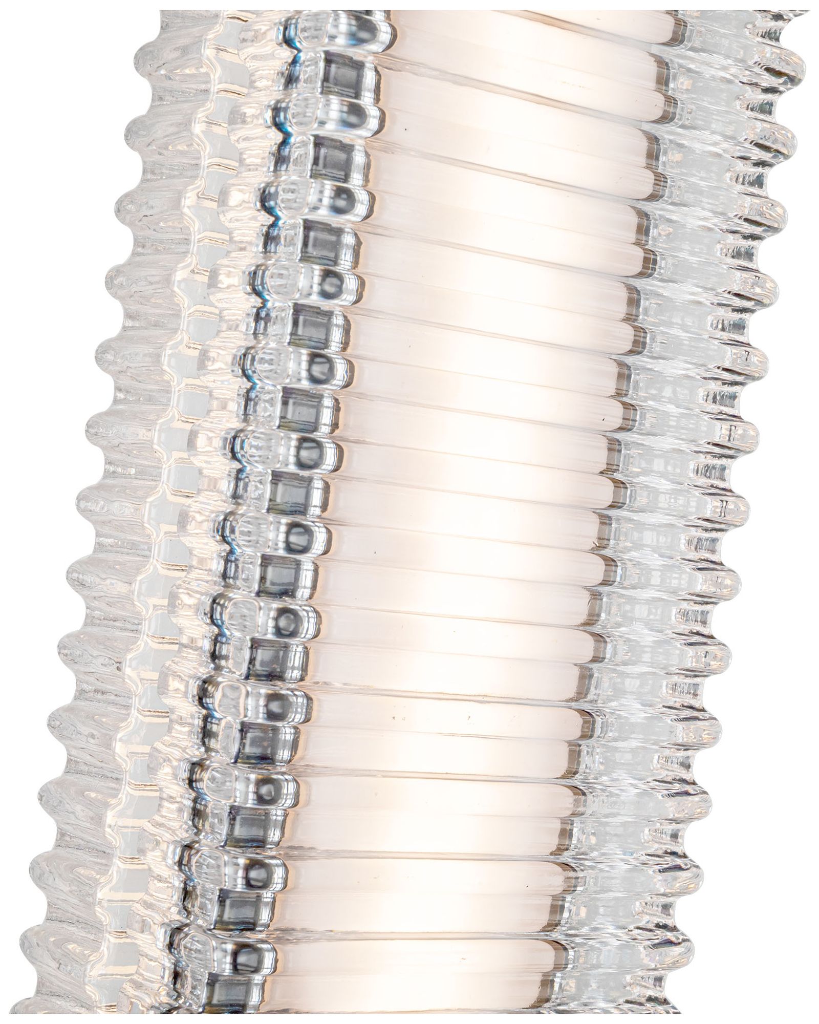 Image 4 Alora Alai LED 24-in Urban Bronze/Ribbed Glass Pendant more views