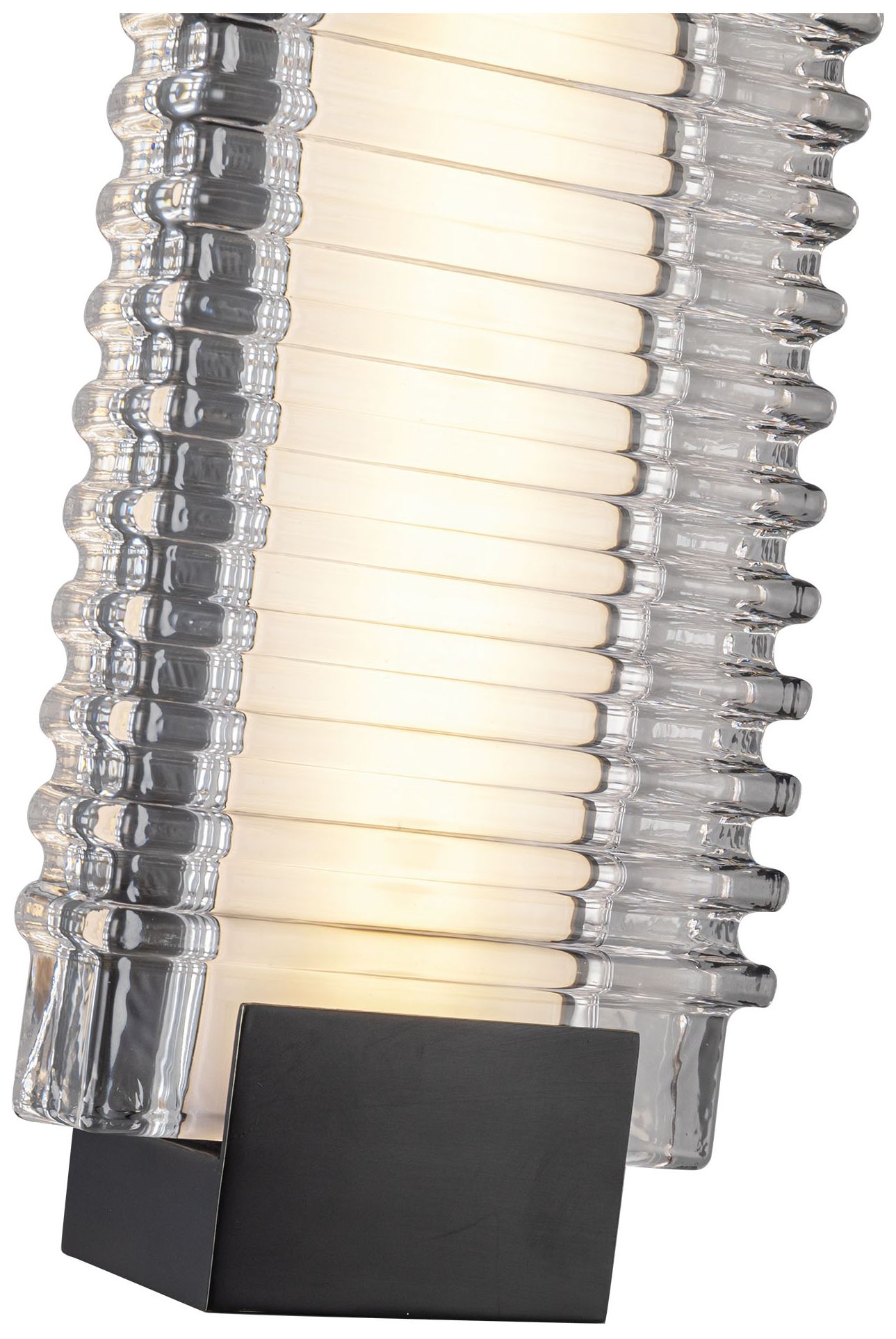 Image 3 Alora Alai LED 25-in Urban Bronze/Ribbed Glass Wall Vanity more views