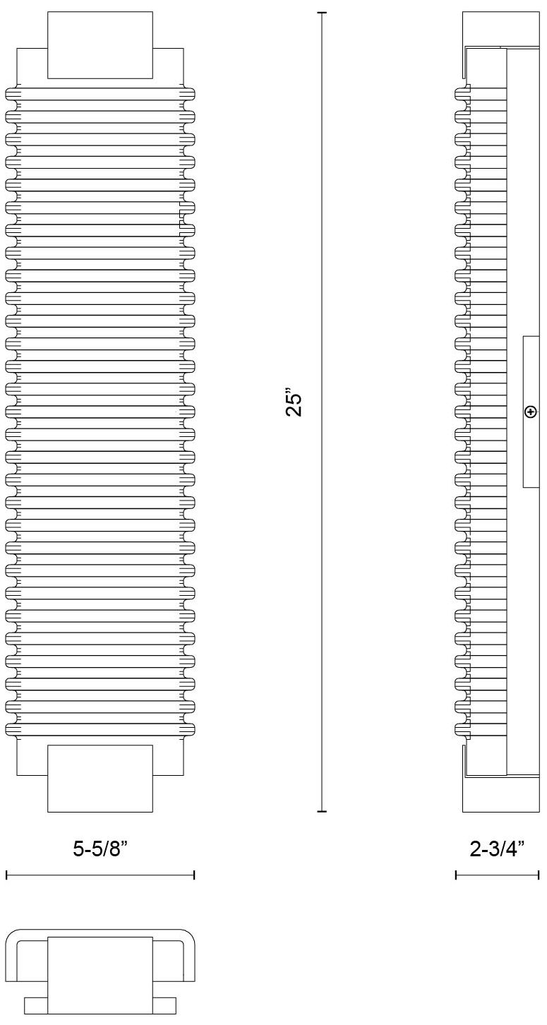 Image 4 Alora Alai LED 25-in Vintage Brass/Ribbed Glass Wall Vanity more views