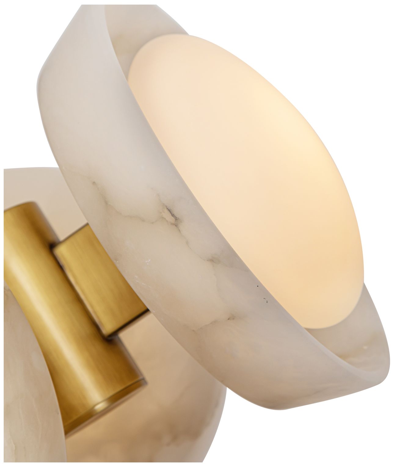 Image 4 Alora Alonso LED 13-in Vintage Brass/Alabaster Pendant more views