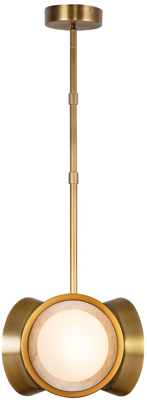 Image 3 Alora Alonso LED 13-in Vintage Brass Pendant more views