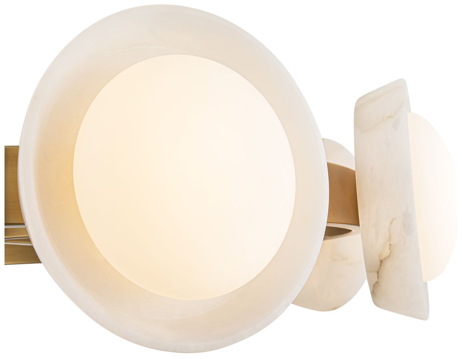 Image 2 Alora Alonso LED 37-in Vintage Brass/Alabaster LED Chandeliers more views