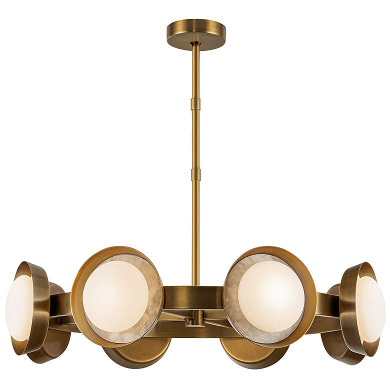 Image 1 Alora Alonso LED 37-in Vintage Brass LED Chandeliers