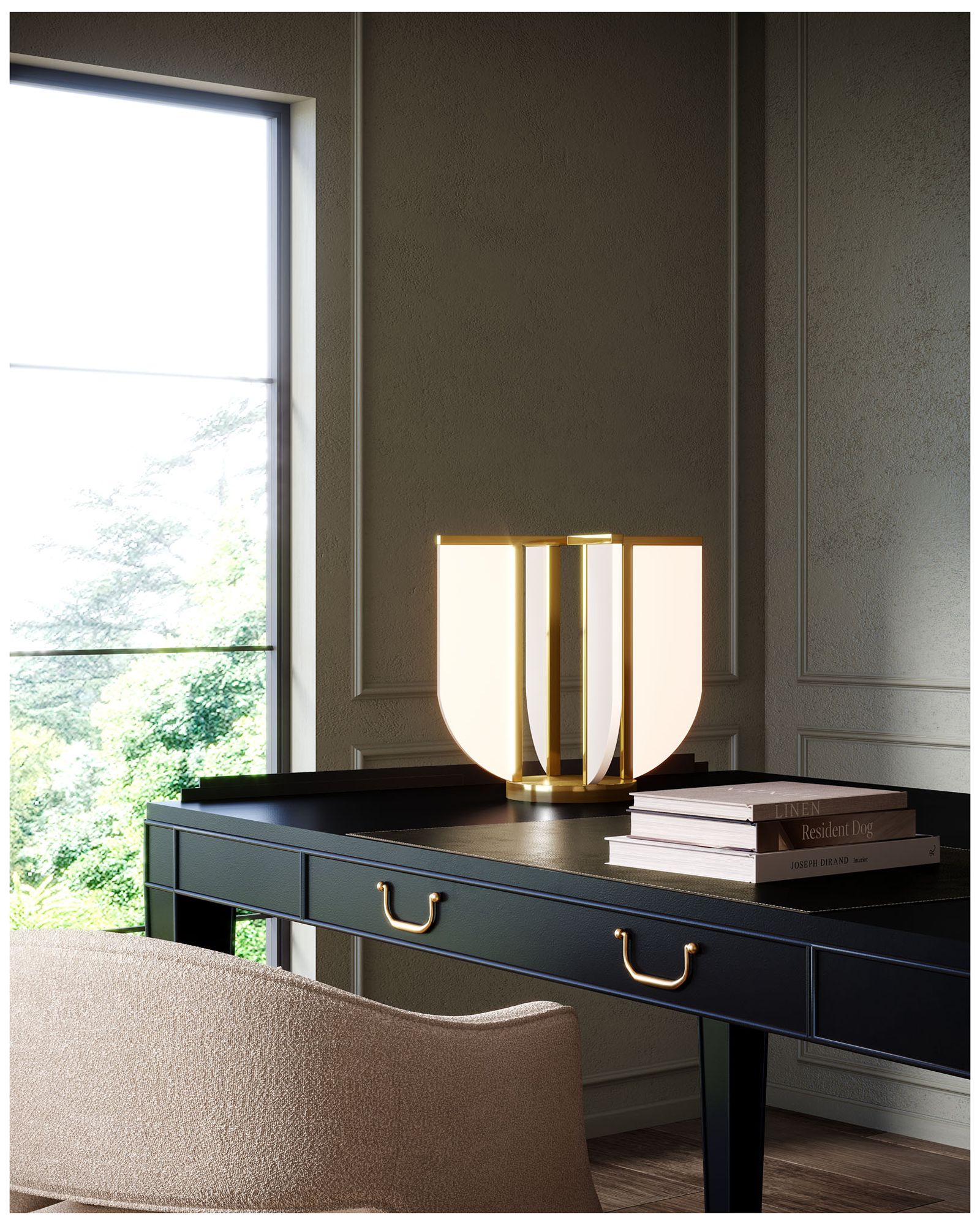 Image 3 Alora Anders LED 16-in Vintage Brass LED Table Lamp more views