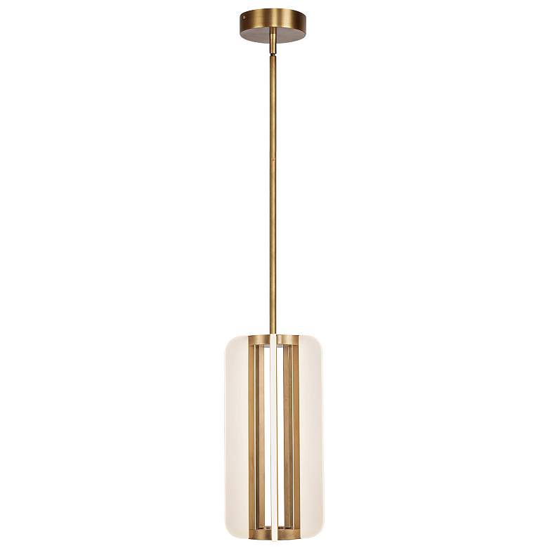 Image 1 Alora Anders LED 7-in Vintage Brass Pendant
