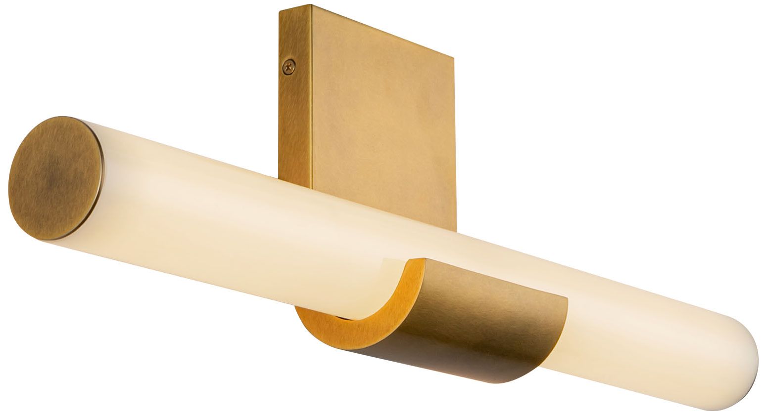 Image 5 Alora Apollo LED 20-in Vintage Brass Wall Vanity more views