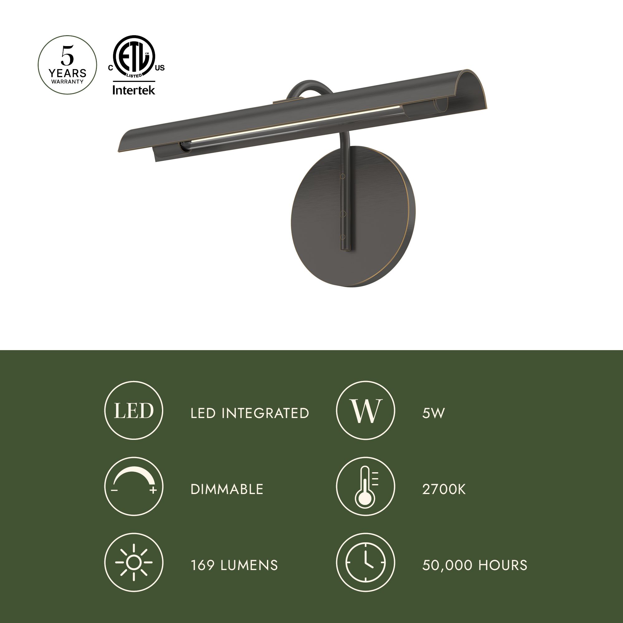 Image 7 Alora Astrid LED 14-in Metal Shade/Urban Bronze Wall Vanity more views