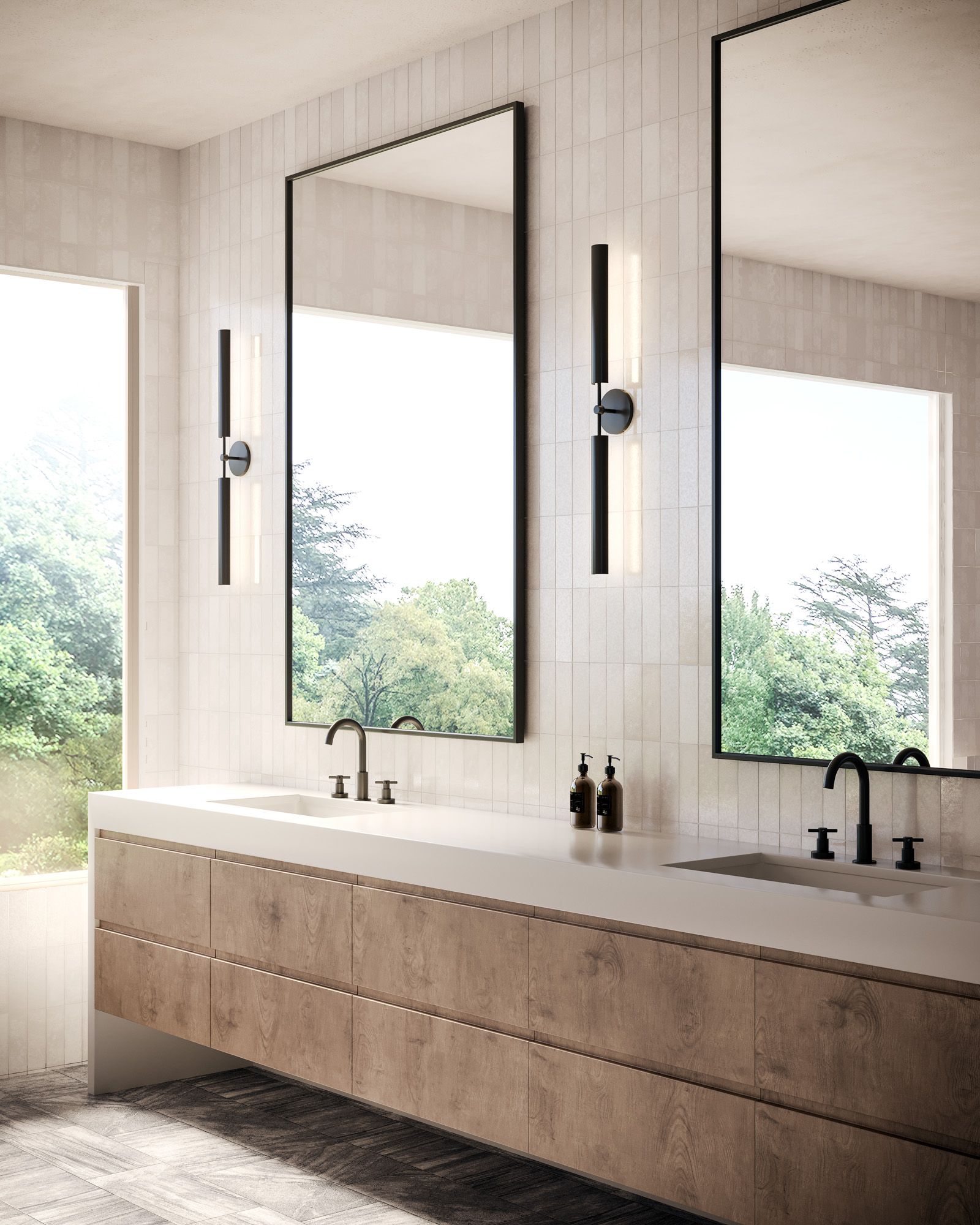 Image 2 Alora Astrid LED 2 Head Metal Shade/Urban Bronze Wall Vanity more views