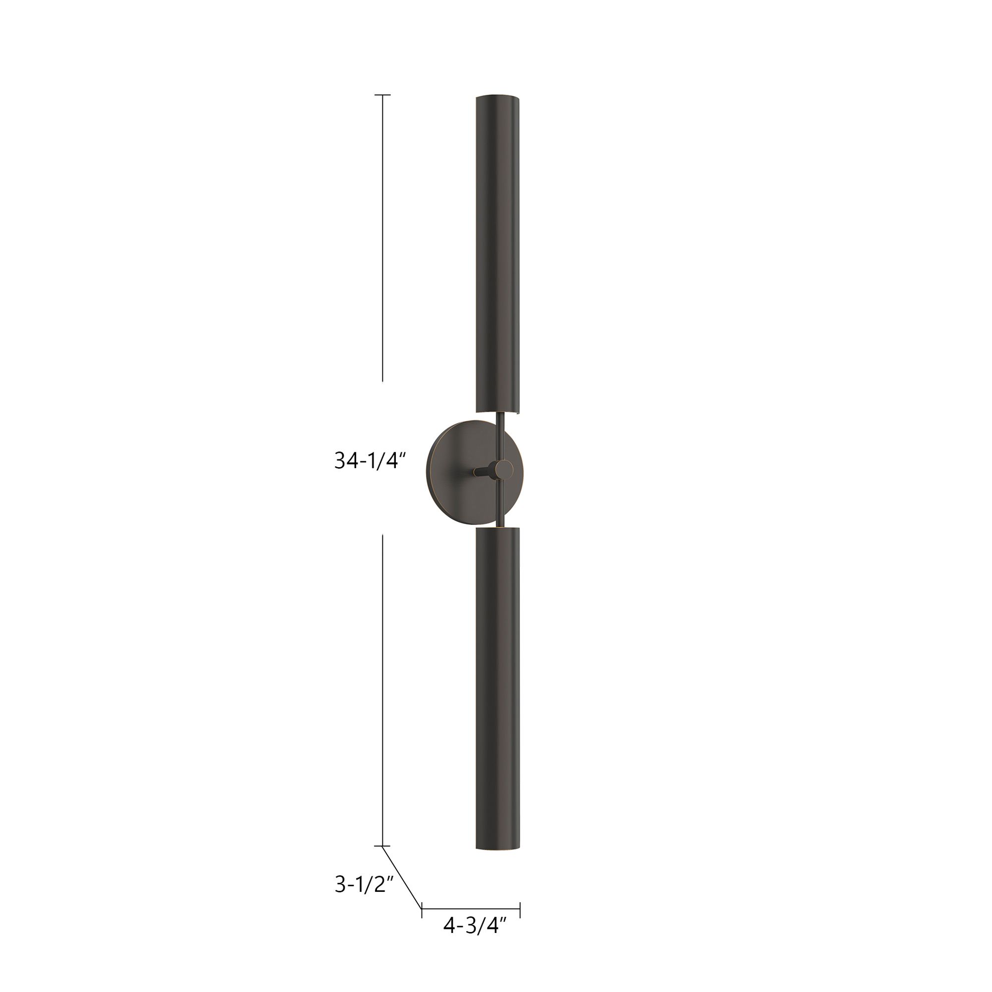 Alora Astrid LED 2 Head Metal Shade/Urban Bronze Wall Vanity