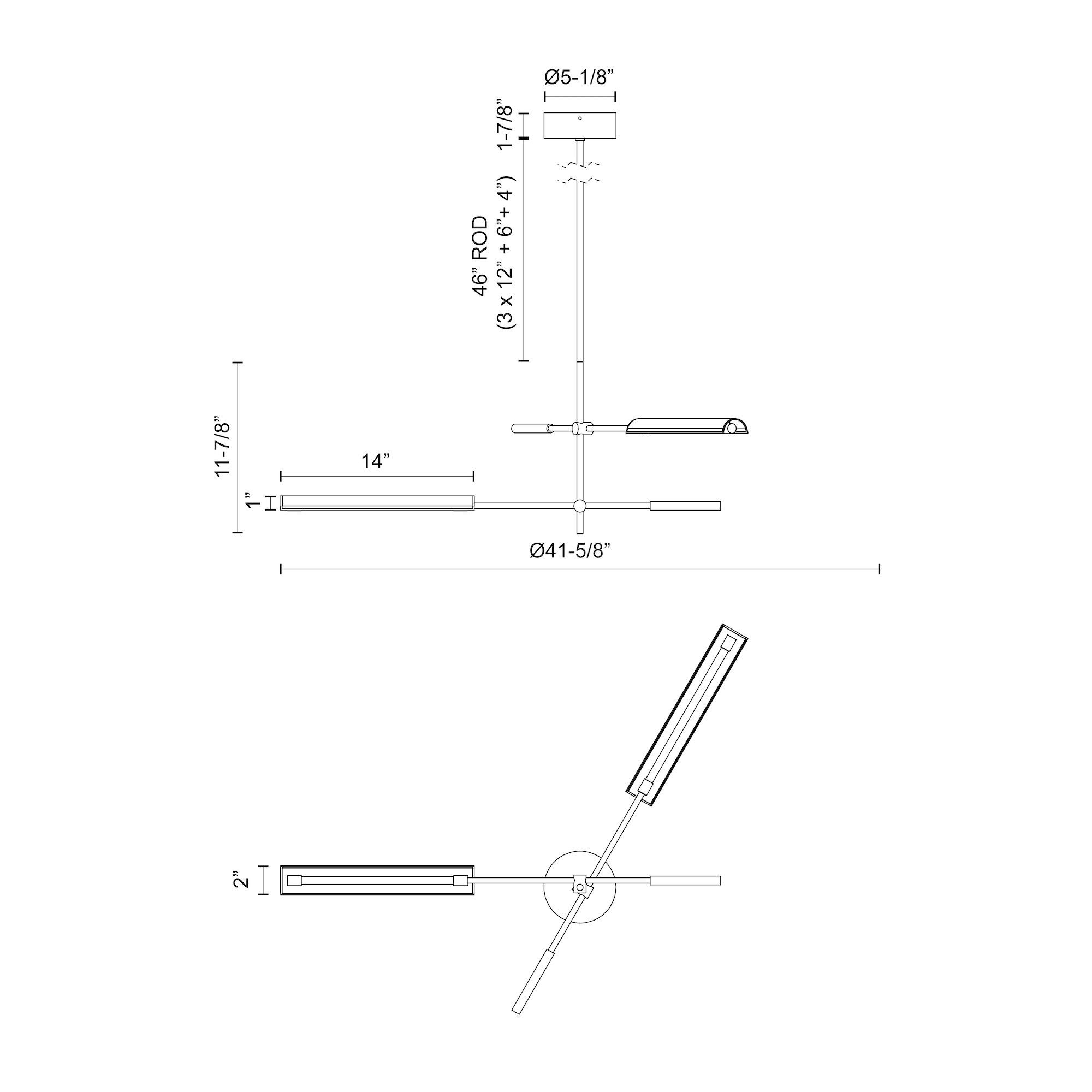 Alora Astrid LED 2 Head Metal Shade/Vintage Brass Multi-Pendant