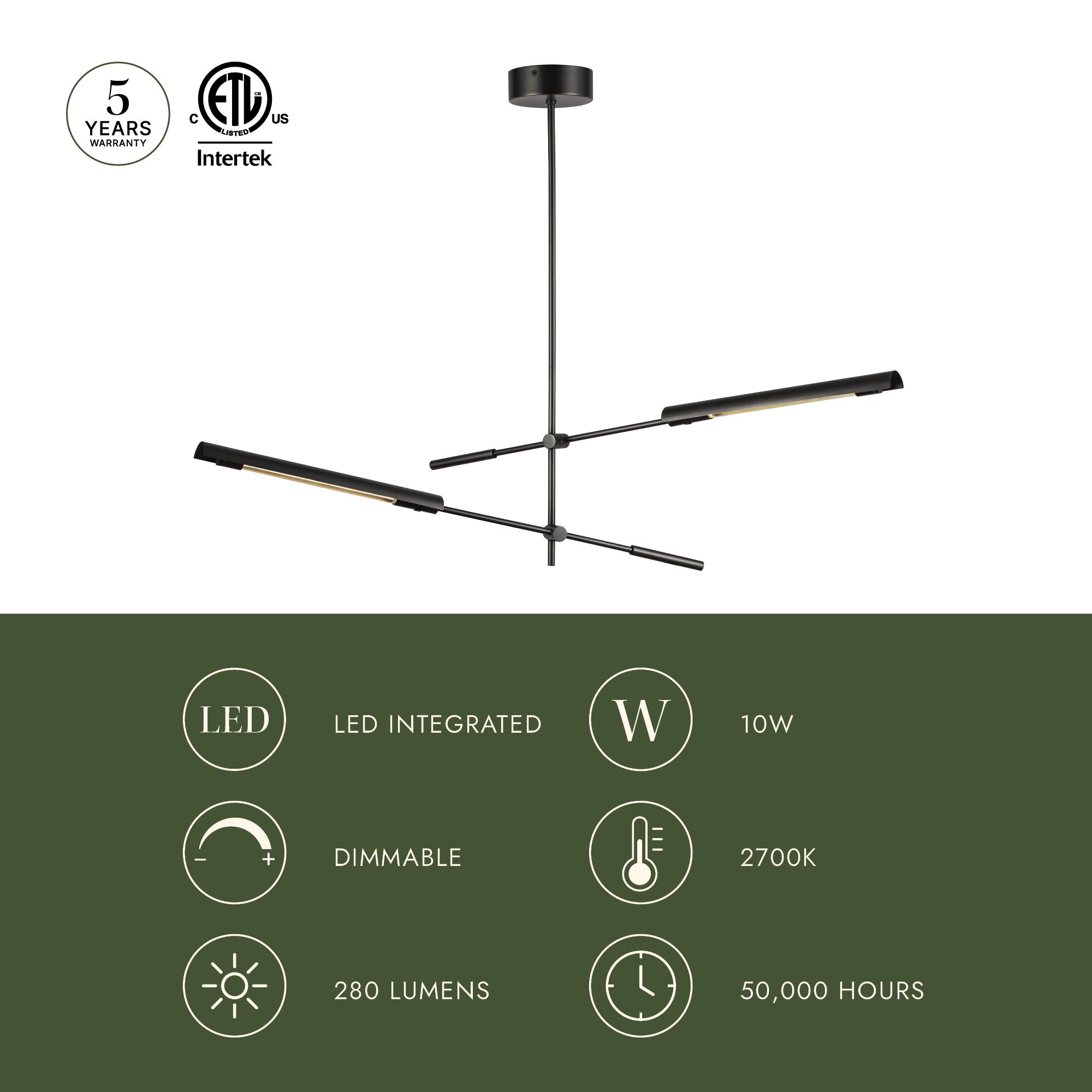 Alora Astrid LED 2 Head Metal Shade/Vintage Brass Multi-Pendant